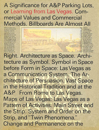 Learning From Las Vegas - Facsimile Edition | Architectural Theory Book for Students & Professionals | Perfect for Research, Study & Design Inspiration