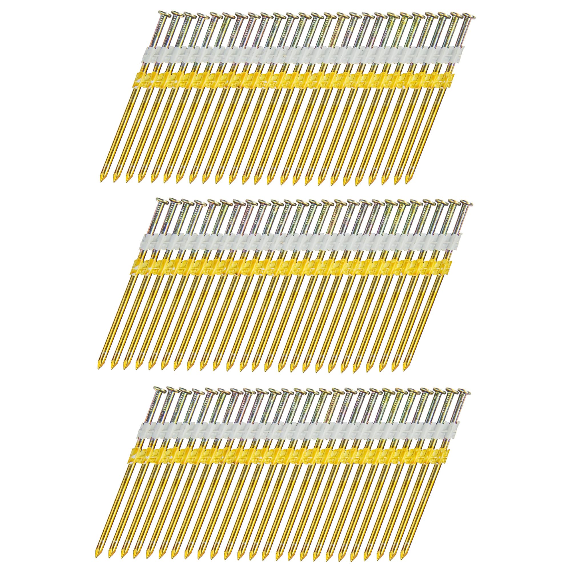 Meite 21 Degree 3-1/2 Inch Framing Nails - 2000 Count Round Head Plastic Collated Smooth Shank Nails for Framing Nailer Guns - Perfect for Wood Framing, Roofing, Deck Building and Construction Projects