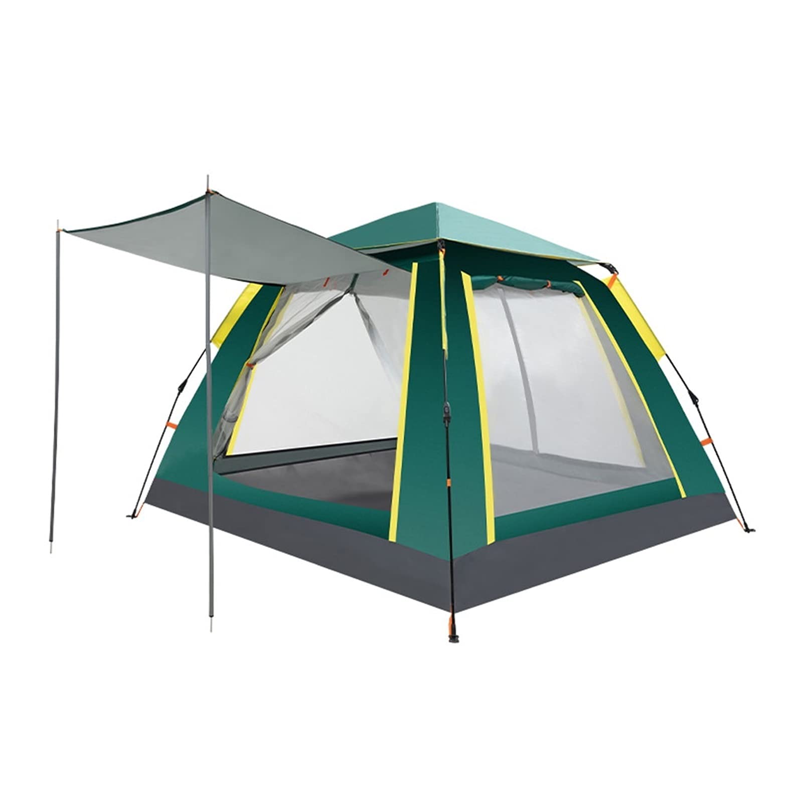LICHUAN 3-4 Person Instant Pop Up Tent - Waterproof Windproof UV Protection Camping Tent for Outdoor Hiking, Beach, Picnic & Family Travel - Easy Setup Green Tent for Campers & Backpackers