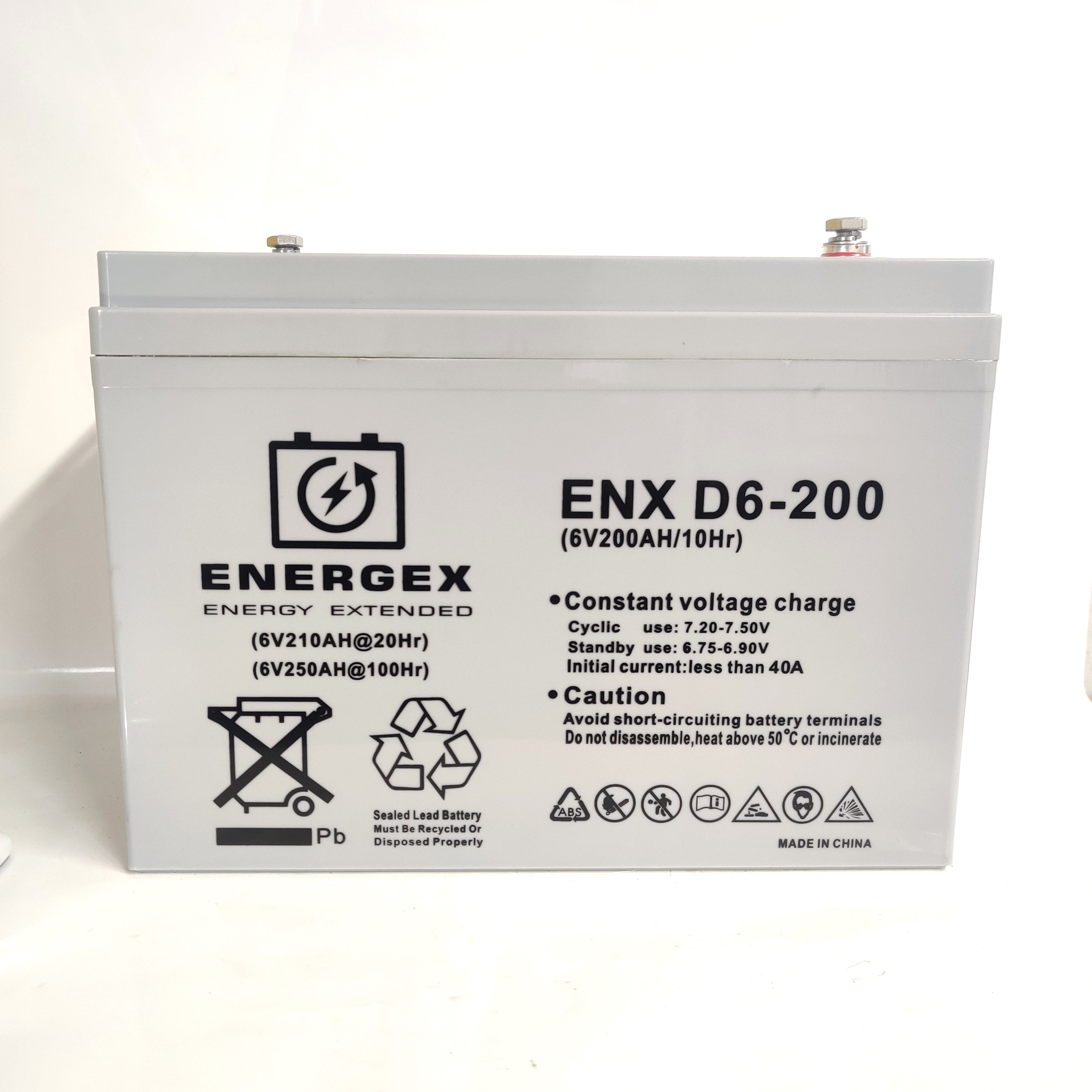 Energex AGM Deep Cycle 6V 200Ah Battery - Replacement for Century LPC6 190 - Perfect for Golf Carts, Solar Systems & Marine Applications