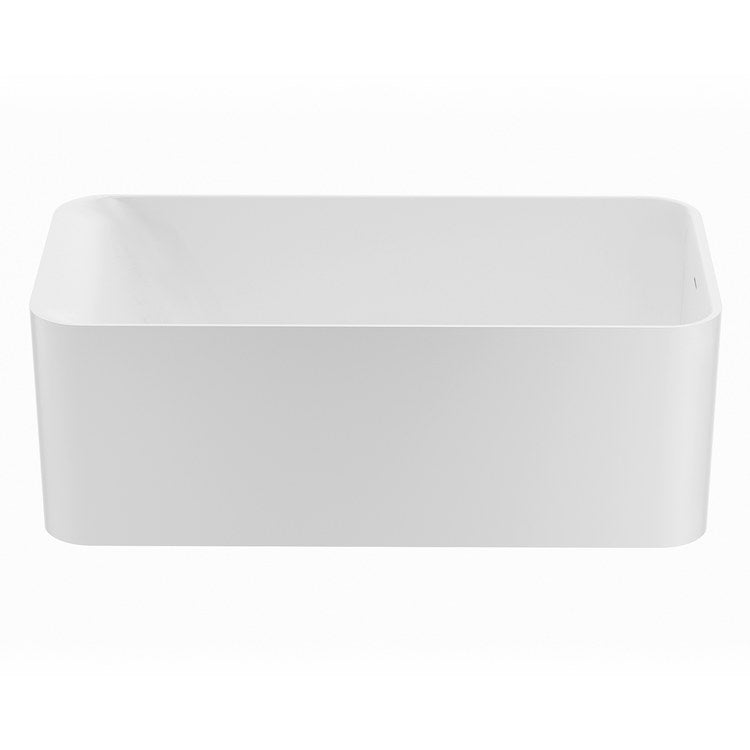 59 x 30 Inch Freestanding Air Tub Almaza - Matte Gray Rectangular Bathtub with Off-Center Drain | Perfect for Modern Bathrooms & Spa-Like Relaxation