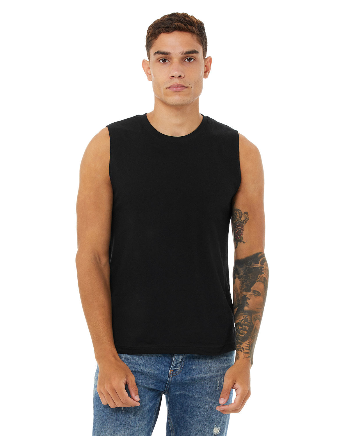 Bella + Canvas 3483 Unisex Jersey Muscle Tank - Soft Cotton Relaxed Fit Sleeveless Shirt for Men & Women | Gym, Workout, Summer, Casual Wear