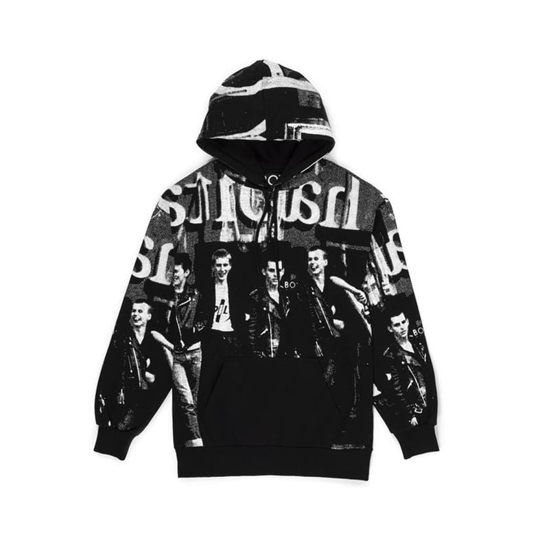 BBSG 1976 Black Hooded Sweatshirt - Vintage Style Men's Pullover for Casual Wear & Street Fashion