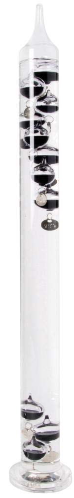 Esschert Design USA TH44 Large Glass Galileo Thermometer - Accurate Indoor/Outdoor Temperature Measurement for Home, Office, or Garden Decor