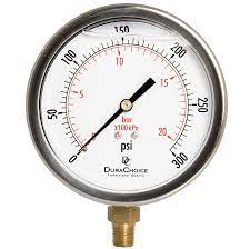 0-300 PSI Liquid Filled Pressure Gauge - 4