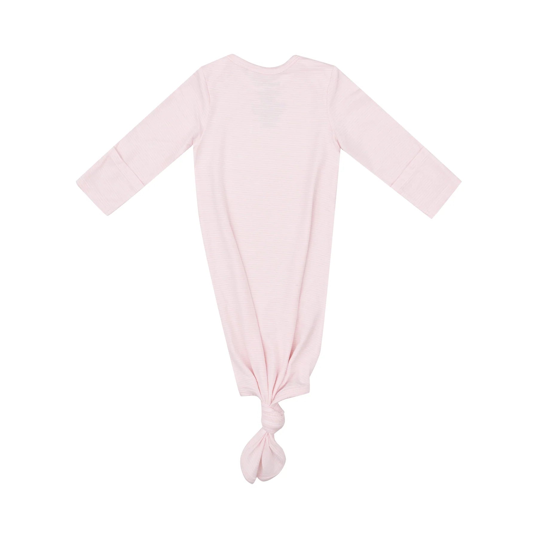 Elegant Knotted Gown in Light Pink Stripe - Women's Chic Summer Dress for Beach, Party & Special Occasions