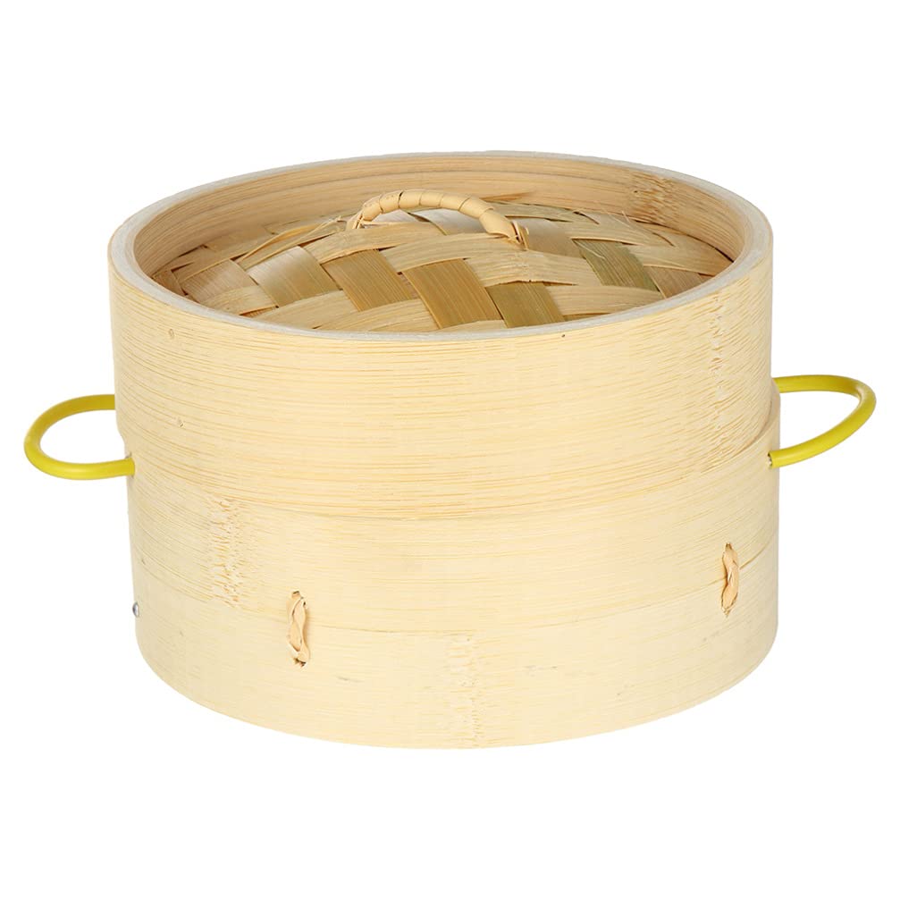 Premium Bamboo Steamer Basket for Dim Sum, Rice, Meat, Fish & Dumplings | Natural Wooden Vegetable Steamer for Healthy Cooking | Perfect for Asian Cuisine, Meal Prep & Party Serving