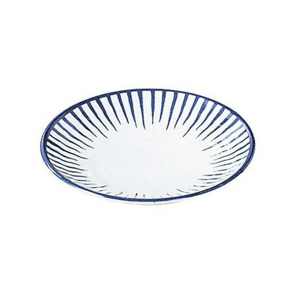 Entec Tokusa Pattern Melamine Plate Set - Durable & Lightweight Dishware for Everyday Use, Picnics, and Outdoor Dining