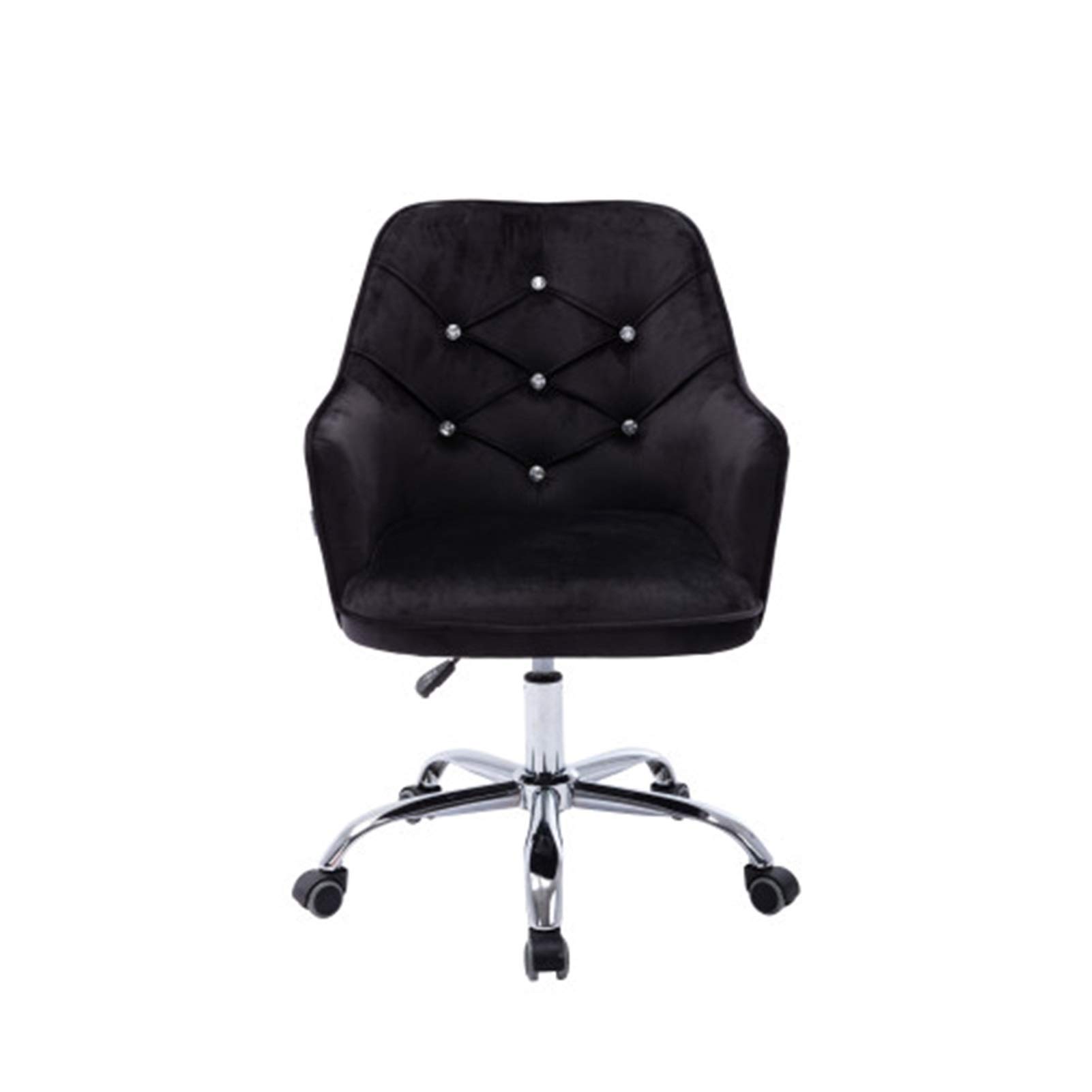 Qgg Velvet Swivel Office Chair - Modern Executive Desk Chair with Armrests, Black Velvet Upholstery for Home Office, Living Room & Workspace (Ergonomic Comfort for Long Hours)