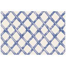 Blue Lattice Placemat Set of 4 - Waterproof & Heat-Resistant Table Mats for Dining, Kitchen, and Party Decor - Perfect for Home, Restaurants, and Outdoor Use
