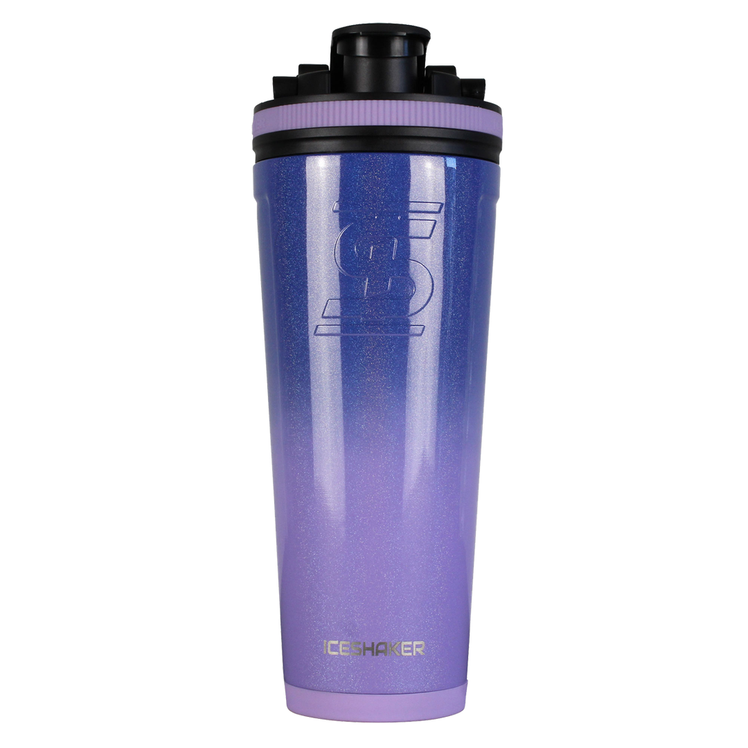 Custom 36oz Insulated Stainless Steel Ice Shaker Bottle - Lilac Dreaming Color for Gym, Workout & Outdoor Activities