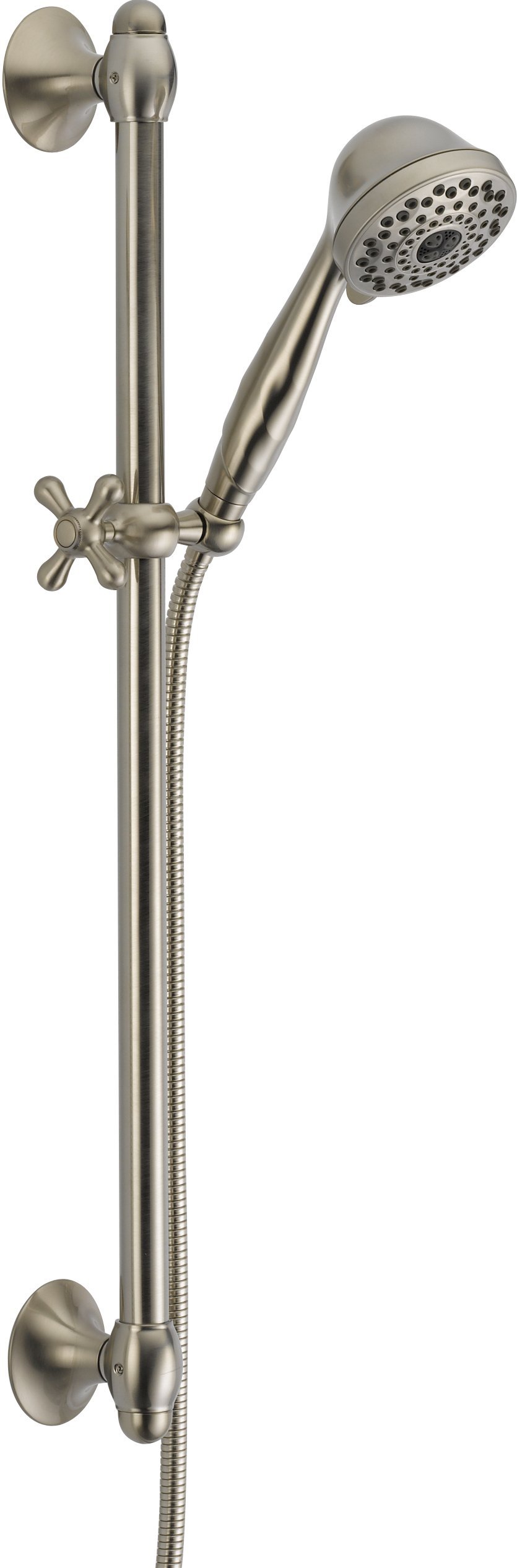 Delta Faucet 7-Spray Slide Bar Handheld Shower Head with Hose - Brushed Nickel Finish - Adjustable Shower System for Bathroom, Spa & Relaxation - Model 51708-SS