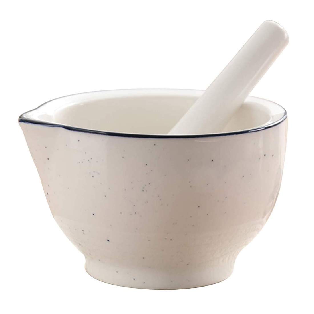 Premium Ceramic Mortar and Pestle Set - Durable, Easy to Clean Spice Grinder for Herbs, Ginger & Garlic - Perfect for Cooking, Baking & Ayurvedic Medicine Preparation