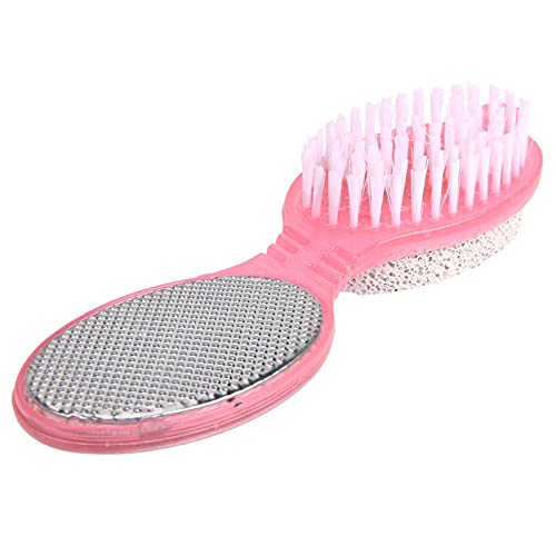 4 in 1 Pedicure Brush & Callus Remover - Dual Sided Foot Scrubber with Pumice Stone for Dead Skin & Callus Removal - Multi-Color (1PC) - Perfect for Home Pedicure & Foot Care Routine