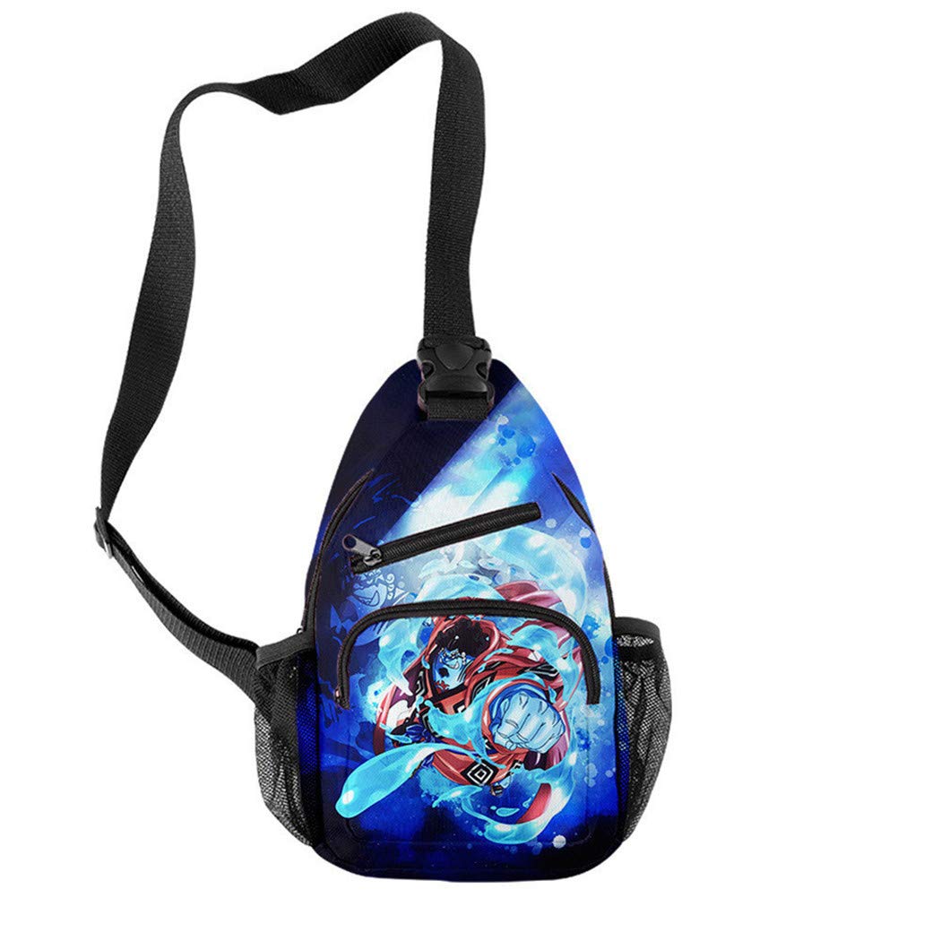 One Piece Anime Sling Shoulder Bag - Crossbody Chest Backpack for Hiking, Travel & Cosplay - Lightweight & Durable with Anime Print (24 Styles) - Perfect for Conventions, Outdoor Adventures & Daily Use
