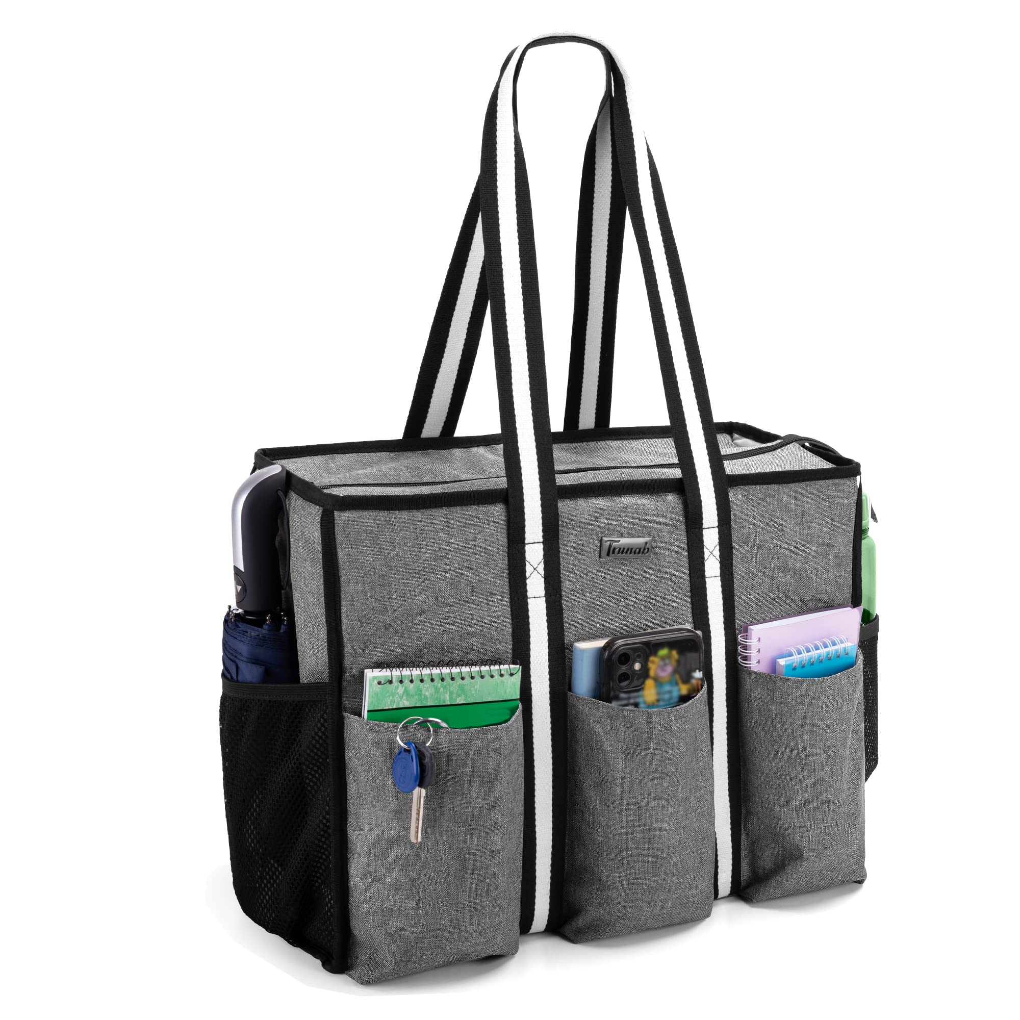 Trunab Large Utility Tote Bag for Women - Durable Work Bag with 15.6