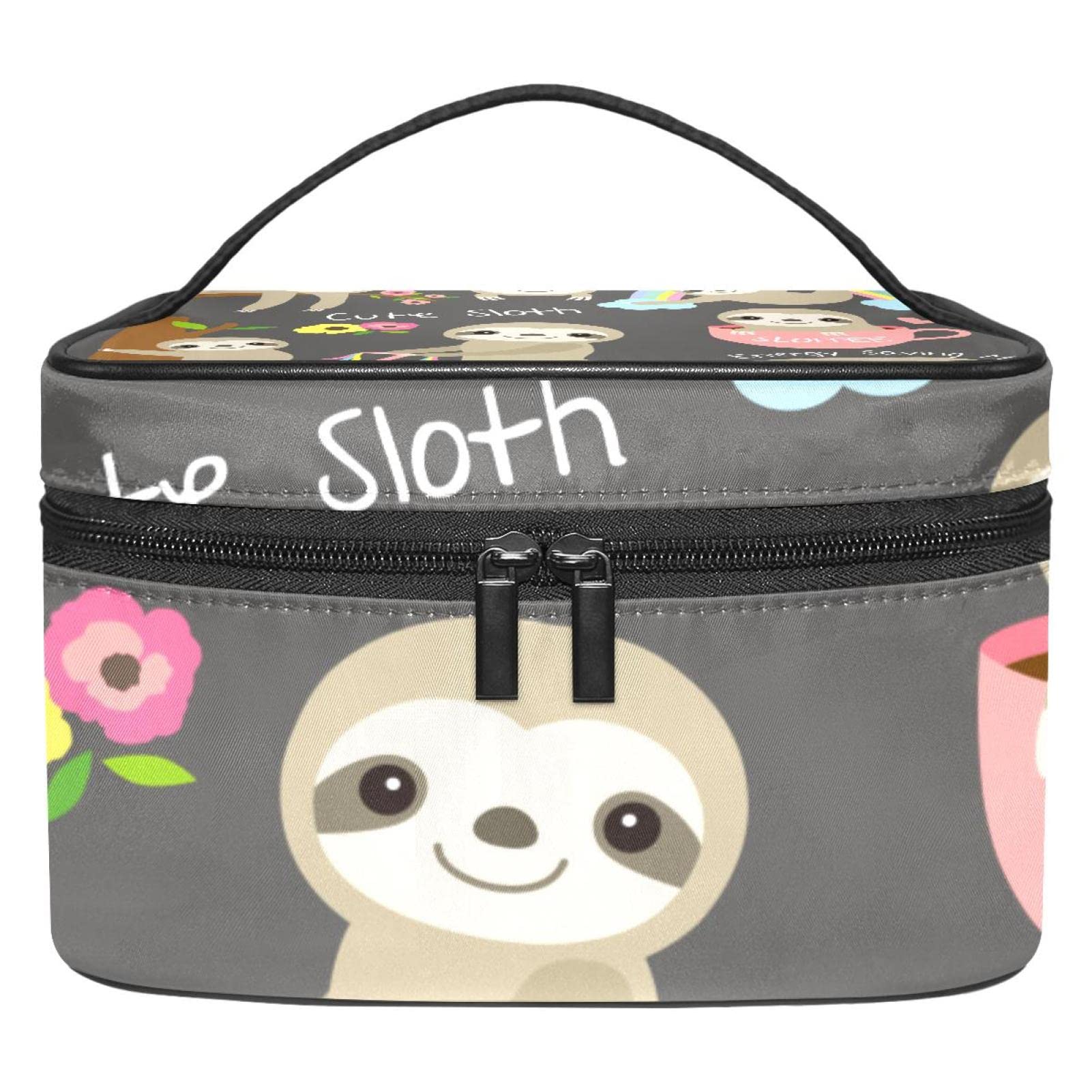 Stylish Travel Makeup Bag with Multiple Compartments - Large Cosmetic Organizer with Handle for Toiletries & Beauty Essentials | Perfect for Vacation, Gym, and Daily Use