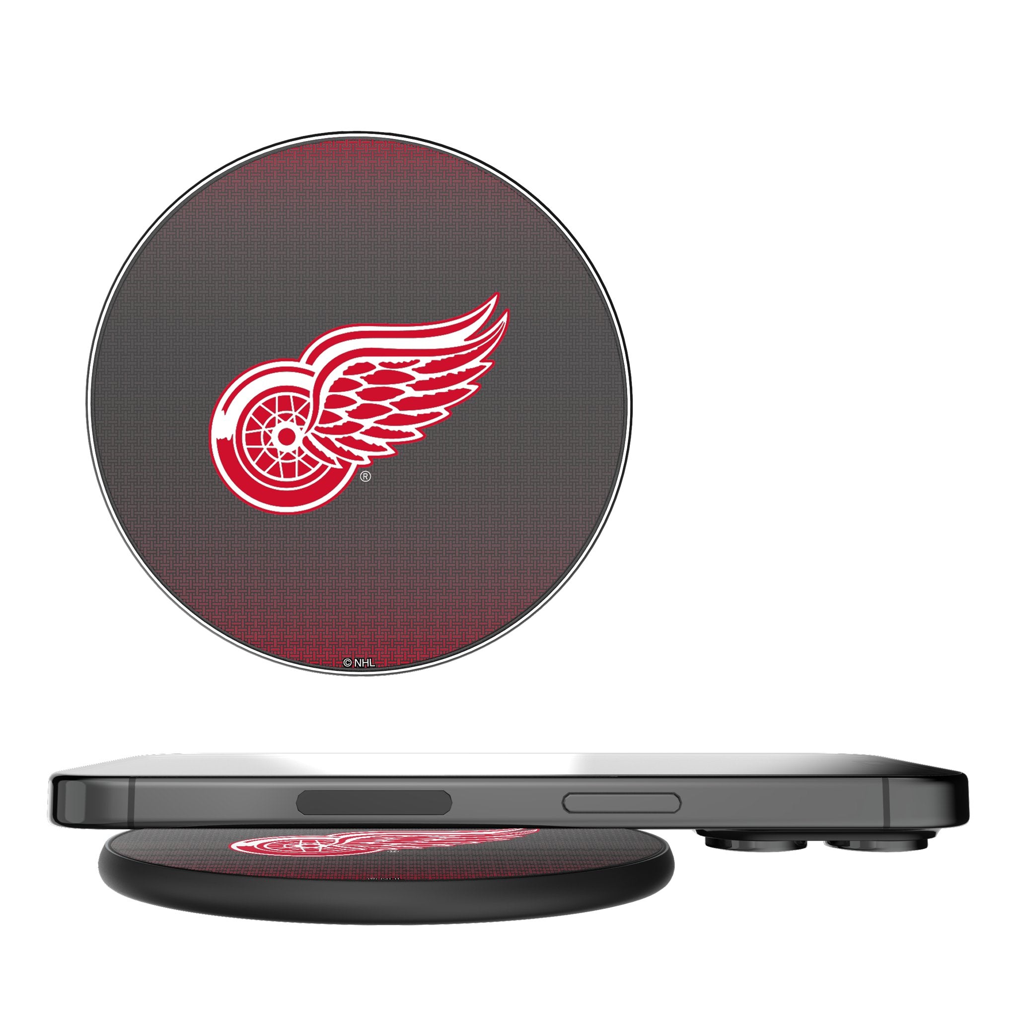 Detroit Red Wings 15W Fast Wireless Charger Pad - Qi-Certified for iPhone, Samsung, AirPods - Perfect for Home, Office & Car Use
