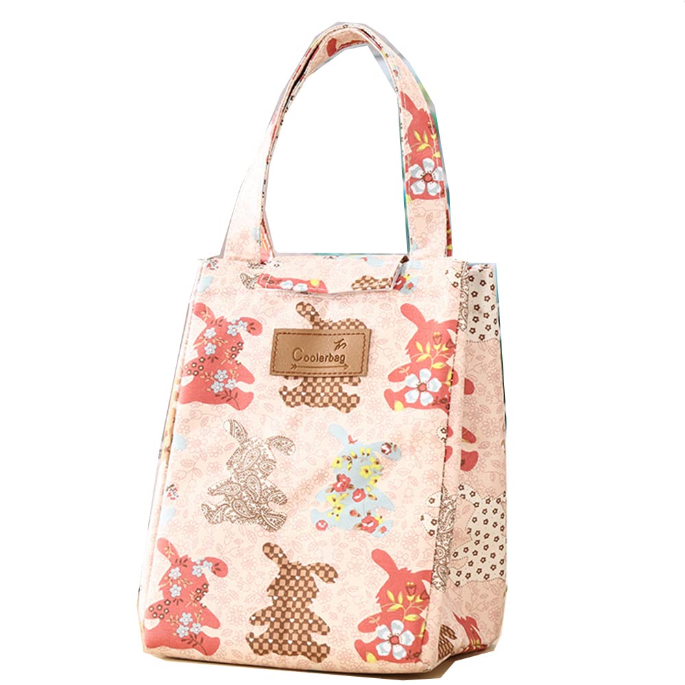XIAJIE Large Insulated Lunch Box Tote Bag for Women & Men - Animal Flower Design Lunch Bags for Work, School, Travel, Picnic - Perfect for Office, College, Outdoor Activities and Daily Commute (Size A2)