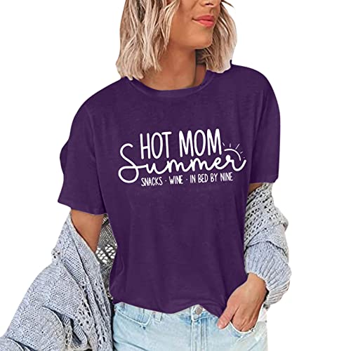 Women's Casual Printed Letter O-Neck Short Sleeve Loose T-Shirt Blouse Top - Plus Size Summer Fashion Tee for Women & Men | Streetwear, Beach, Travel, Everyday Wear