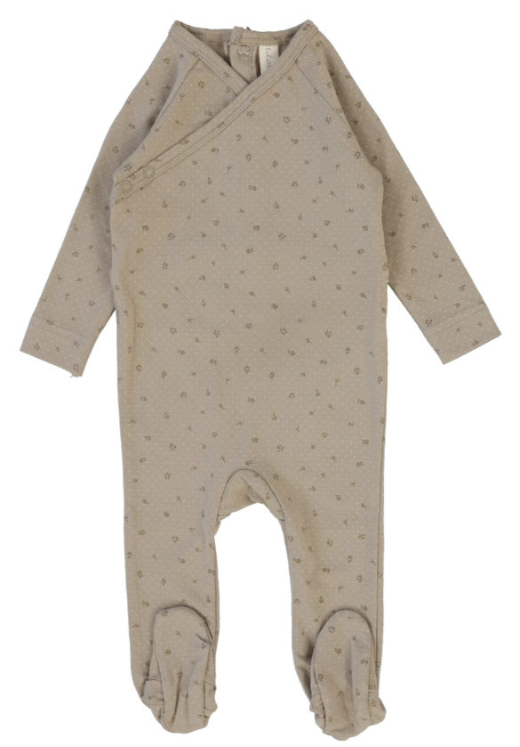 LILETTE Printed Pointelle Wrap Footie for Baby Girls 12-24 Months - Soft Cotton Socks for Everyday Wear & Playtime