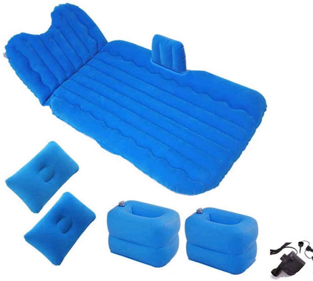 **Inflatable Car Mattress for Travel & Camping - Multifunctional Back Seat Air Bed with Built-in Pump, Portable & Comfortable - Navy Blue - Perfect for Road Trips, Camping & Outdoor Adventures**