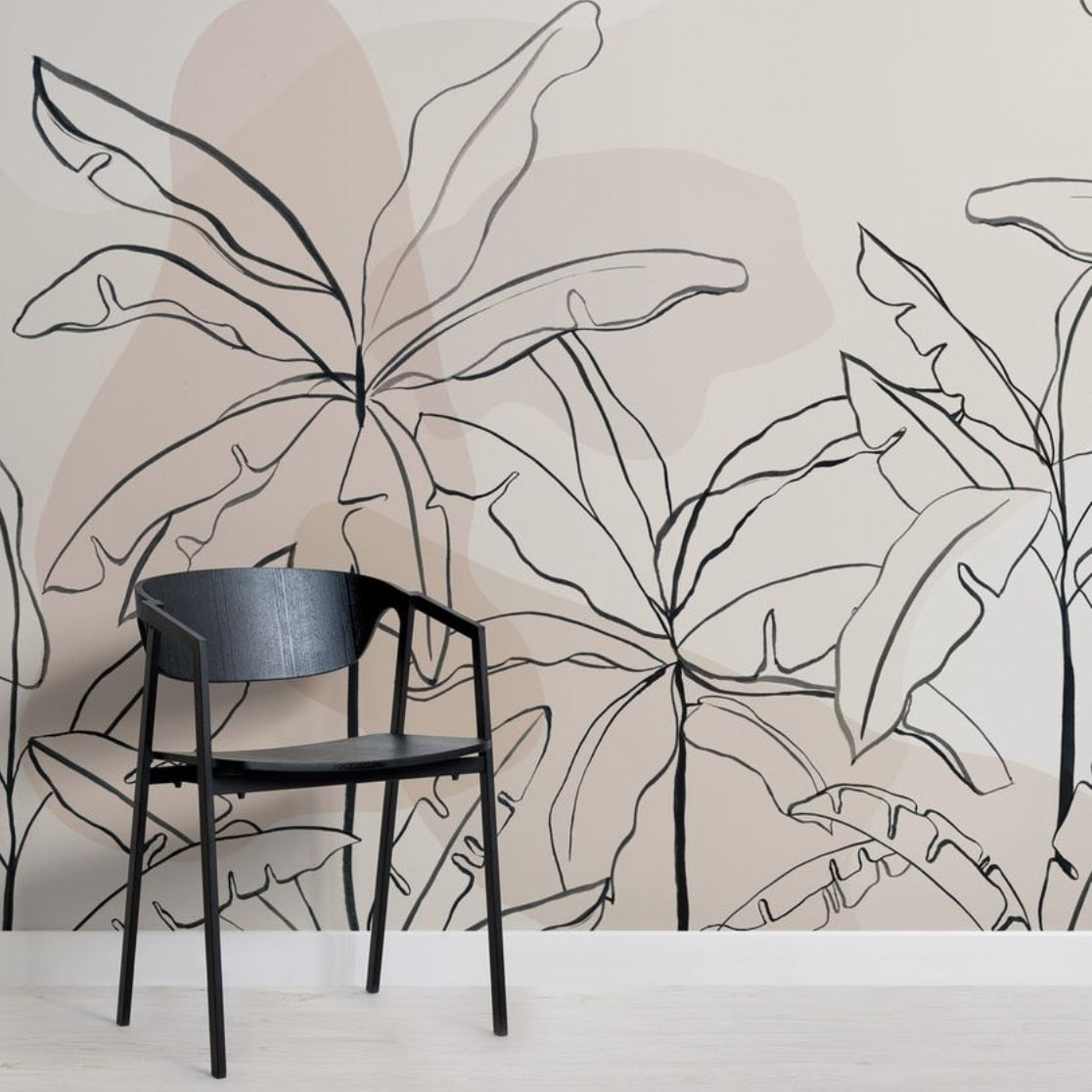 Banana Tree Wallpaper - Tropical Peel and Stick Wall Mural for Home Decor | Perfect for Living Room, Bedroom & Nursery