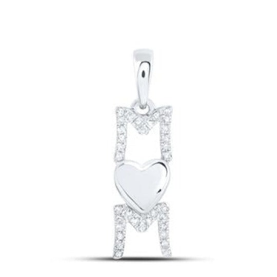 10K Gold Diamond Heart Pendant Necklace for Mom - 1/6 CTTW - Elegant Gift for Mother's Day, Birthday & Anniversary - Perfect for Special Occasions