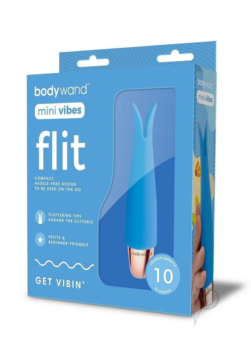 Bodywand Mini Vibes Flit Rechargeable Silicone Clitoral Stimulator - Blue | Powerful Personal Massager for Women | Perfect for Solo Play & Couples Intimacy