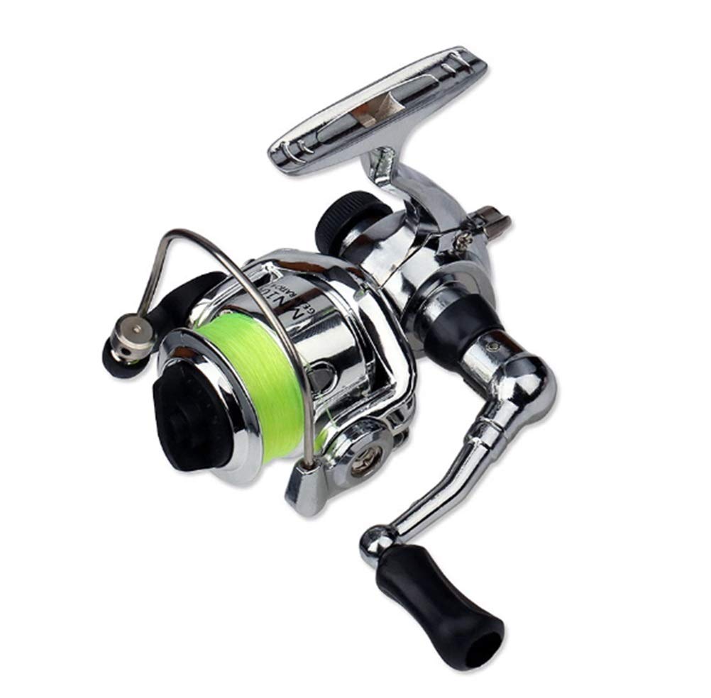IOLMNG Mini 100 Pocket Spinning Fishing Reel - Lightweight 2000 Series Metal Gear Fishing Reel with 4.3:1 Gear Ratio - Perfect for Freshwater, Saltwater, and Travel Fishing Tackle
