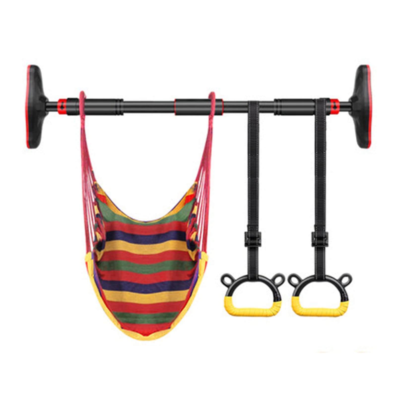 ALJHXM Indoor Swing Set for Kids & Adults - Horizontal Bar Swing with Rings - Home Fitness Equipment for Children's Play & Adult Workouts (Black, Style 3) - Perfect for Indoor Playrooms, Home Gyms & Family Fitness Areas