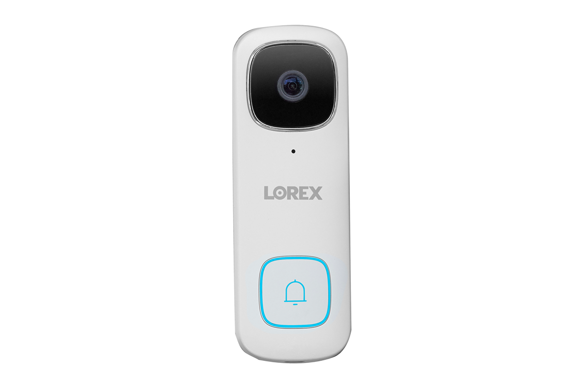 Lorex 2K WiFi Video Doorbell with 32GB Storage - White (Single Pack) | Smart Home Security Camera for Front Door Monitoring & Motion Detection | Open Box