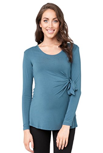 Ripe Maternity Women's Side-Tie Nursing Top - Comfortable Pregnancy & Breastfeeding Shirt for Moms | Perfect for Work, Casual Wear & Motherhood Essentials
