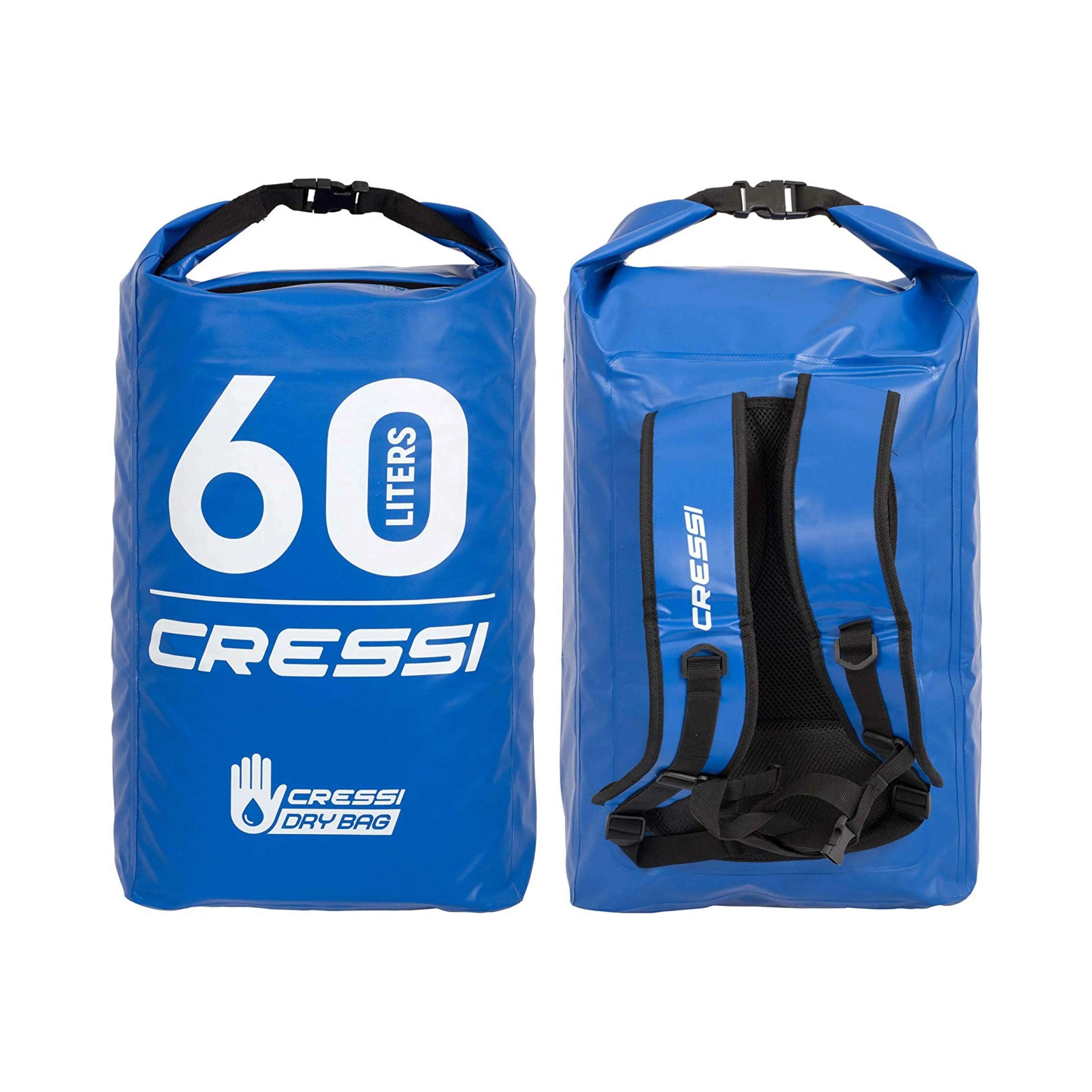 Waterproof Dry Backpack 60L - Unisex Cressi Dry Bag for Kayaking, Hiking & Outdoor Adventures | Lightweight & Durable Travel Gear