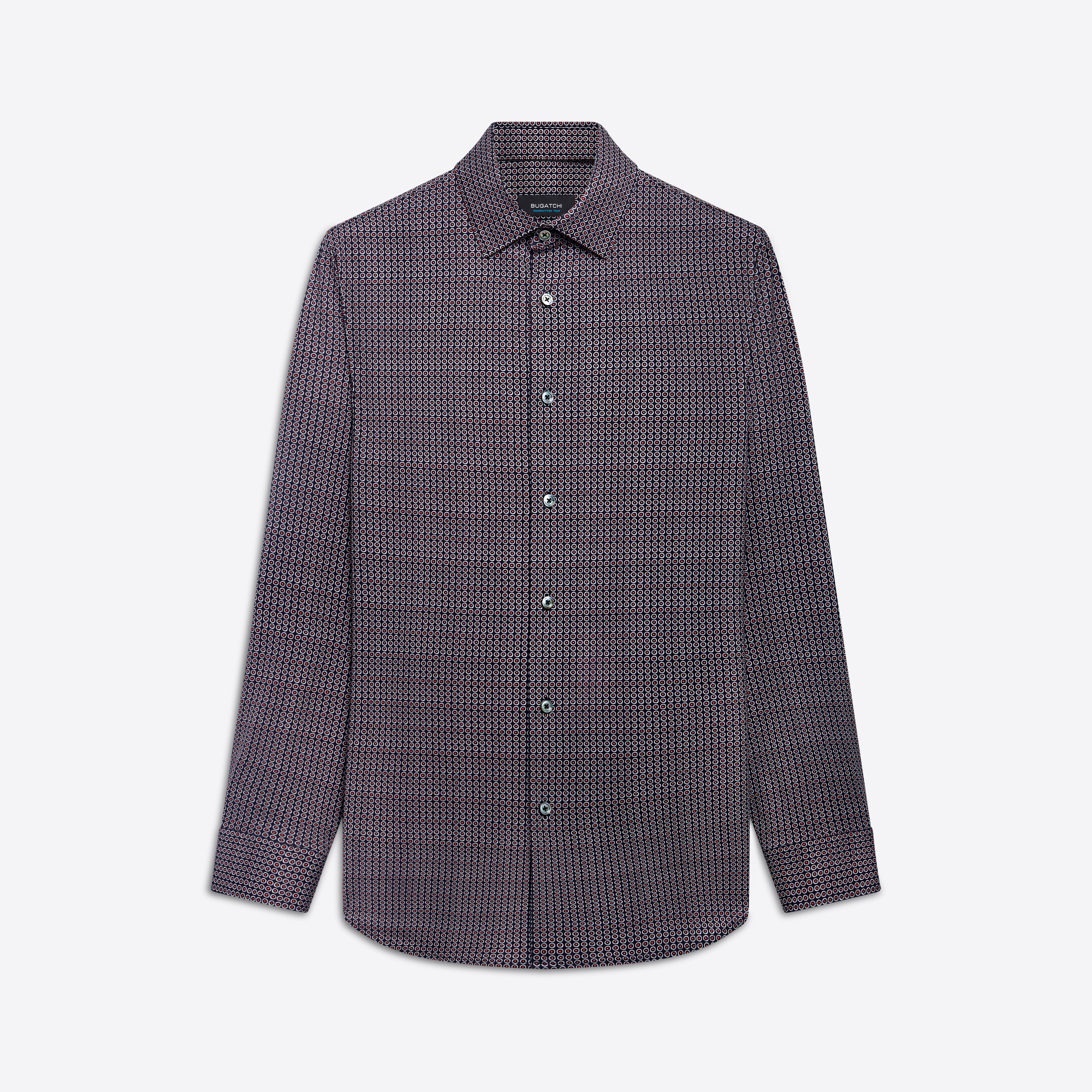 JAMES Geometric Print Cotton Shirt for Men - Stylish Casual Button Down Shirt for Office, Date Night & Summer Outfits