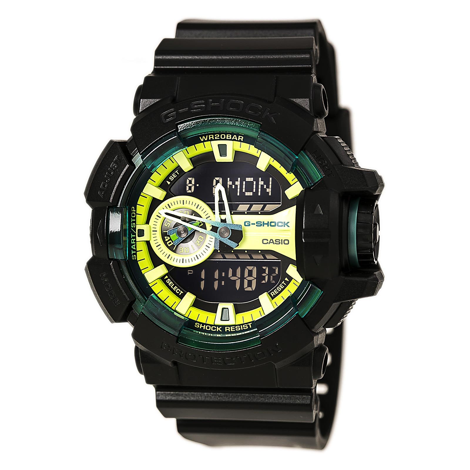G-Shock GA-400 Sporty Illuminator Digital Watch - Black, Shock Resistant, Waterproof - Perfect for Outdoor Sports, Running & Adventure Activities