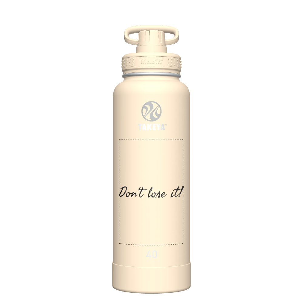 40oz Customized Oatmilk Bottle with Spout Lid - Perfect for Smoothies, Coffee, and On-the-Go Hydration