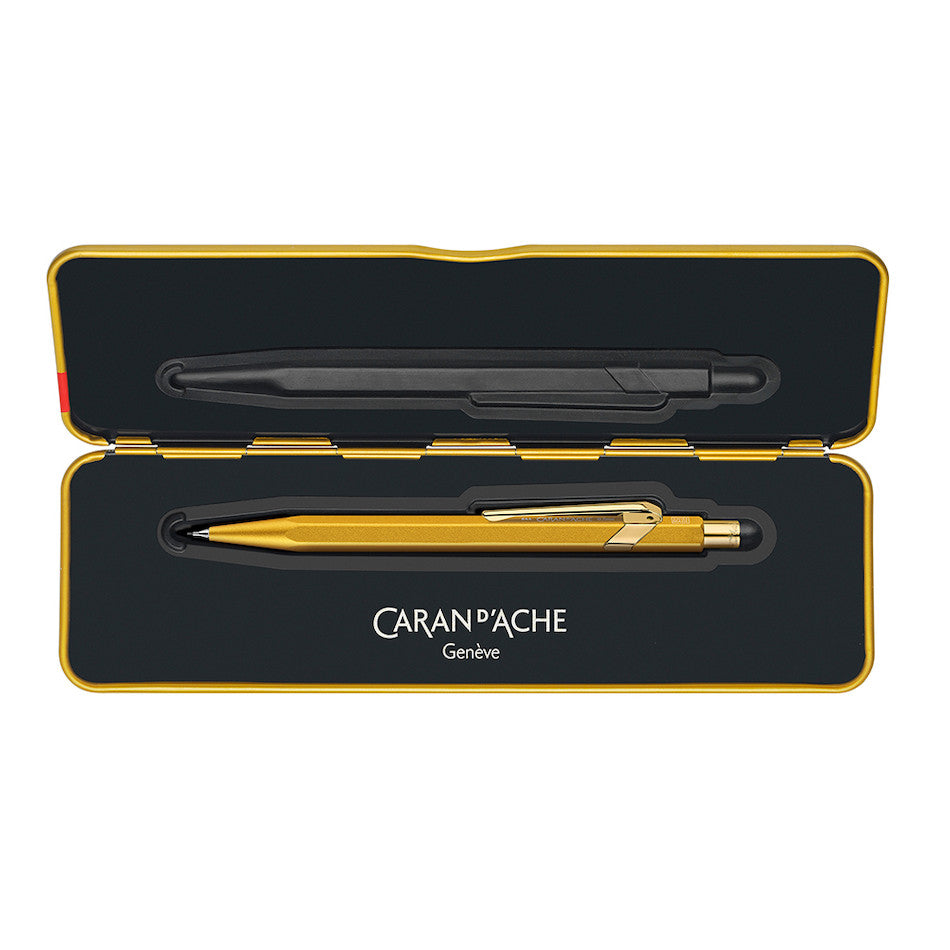 Caran d'Ache 844 Gold Mechanical Pencil - Premium Swiss Design for Writing & Sketching - Perfect for Artists, Architects & Professionals - Slimpack Packaging