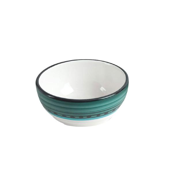 4-Piece Small Bowl Set in Blue & Green Carousel Pattern - Perfect for Salads, Snacks, and Desserts | Durable & Stylish Kitchenware