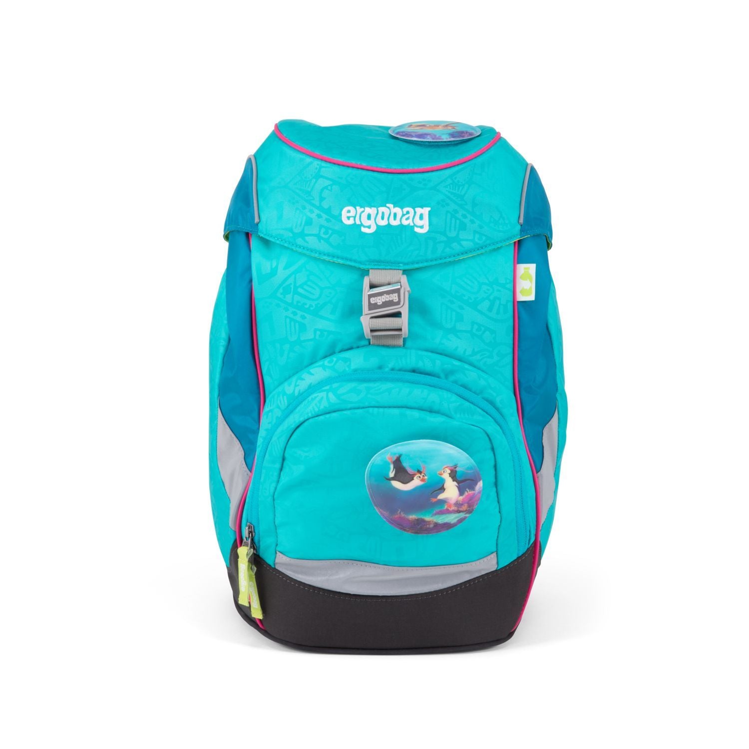 Ergobag Prime School Backpack with Hula Hoop Design - Lightweight, Durable & Ergonomic for Kids & Teens - Perfect for School, Travel & Outdoor Adventures