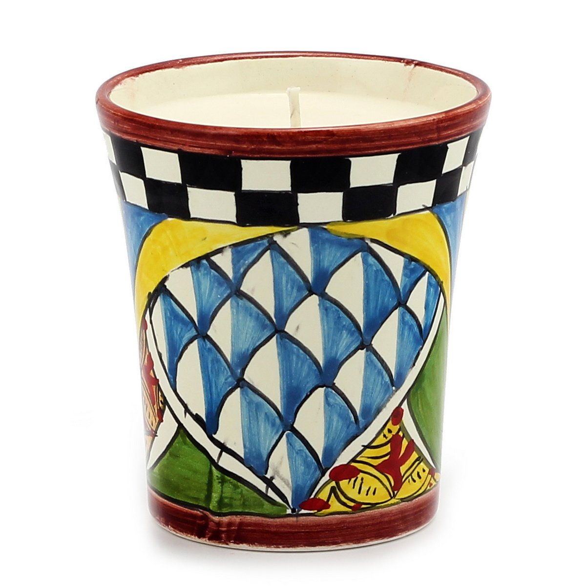 DERUTA CANDLES: Modern Contempo Cup Gaudi Design Scented Candle - Sicilian Orange Fragrance for Home Decor, Relaxation & Romantic Ambiance
