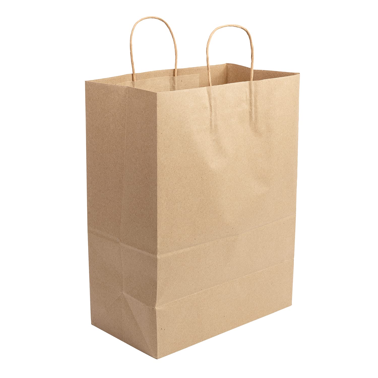 Eco-Friendly Kraft Paper Grocery Bags with Twisted Handles - 250 Pack Recyclable Brown Shopping Bags (13x7x17 Inches) - Durable & Sustainable Packaging for Retail Stores, Farmers Markets & Gift Wrapping