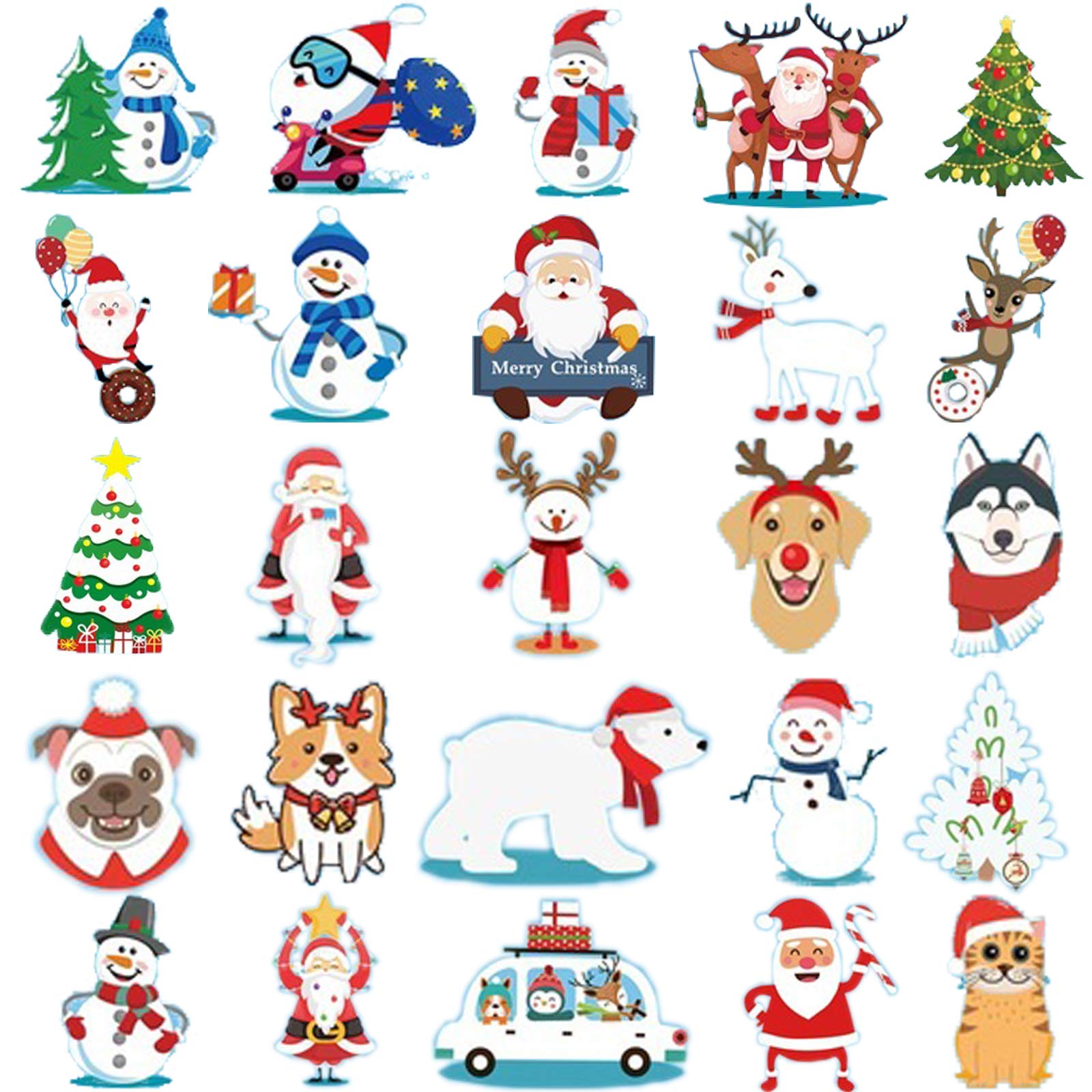 Ooopsiun Christmas Temporary Tattoos for Kids - 80 Pcs Santa, Snowman & Reindeer Holiday Tattoos | Fun Christmas Party Favors, Stocking Stuffers & Holiday Decorations for Children | Perfect for Classroom Activities, Birthday Parties & Festive Celebrations