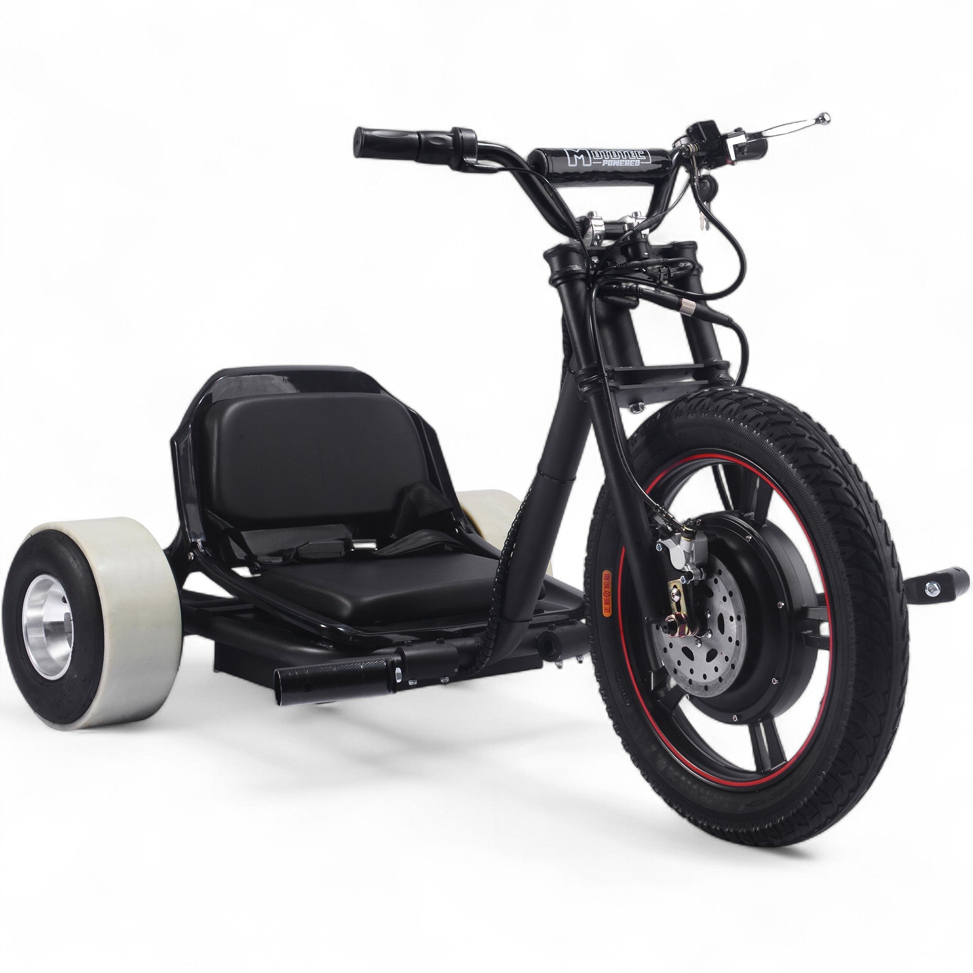 MotoTec Drifter 48V 800W Kids Electric Trike - 3-Wheel Electric Tricycle for Children Ages 6-12 - Perfect for Neighborhood Rides, Backyard Fun & Outdoor Adventures
