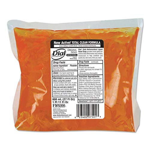 Dial Gold Antimicrobial Liquid Hand Soap Refill - 12 Pack Value Bundle | Antibacterial Hand Wash for Kitchen, Bathroom & Office Use
