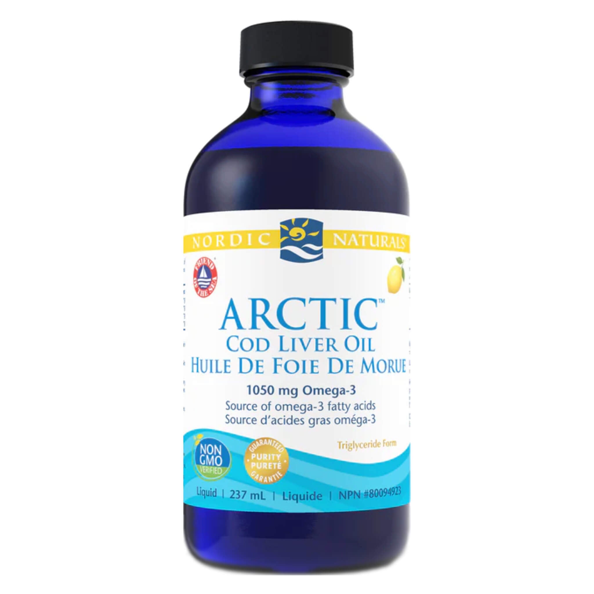 Premium Arctic Cod Liver Oil with Lemon Flavor - Omega 3 Fish Oil Supplement for Heart, Brain & Joint Health - Supports Immunity & Energy Boost - Ideal for Adults & Kids Daily Wellness Routine