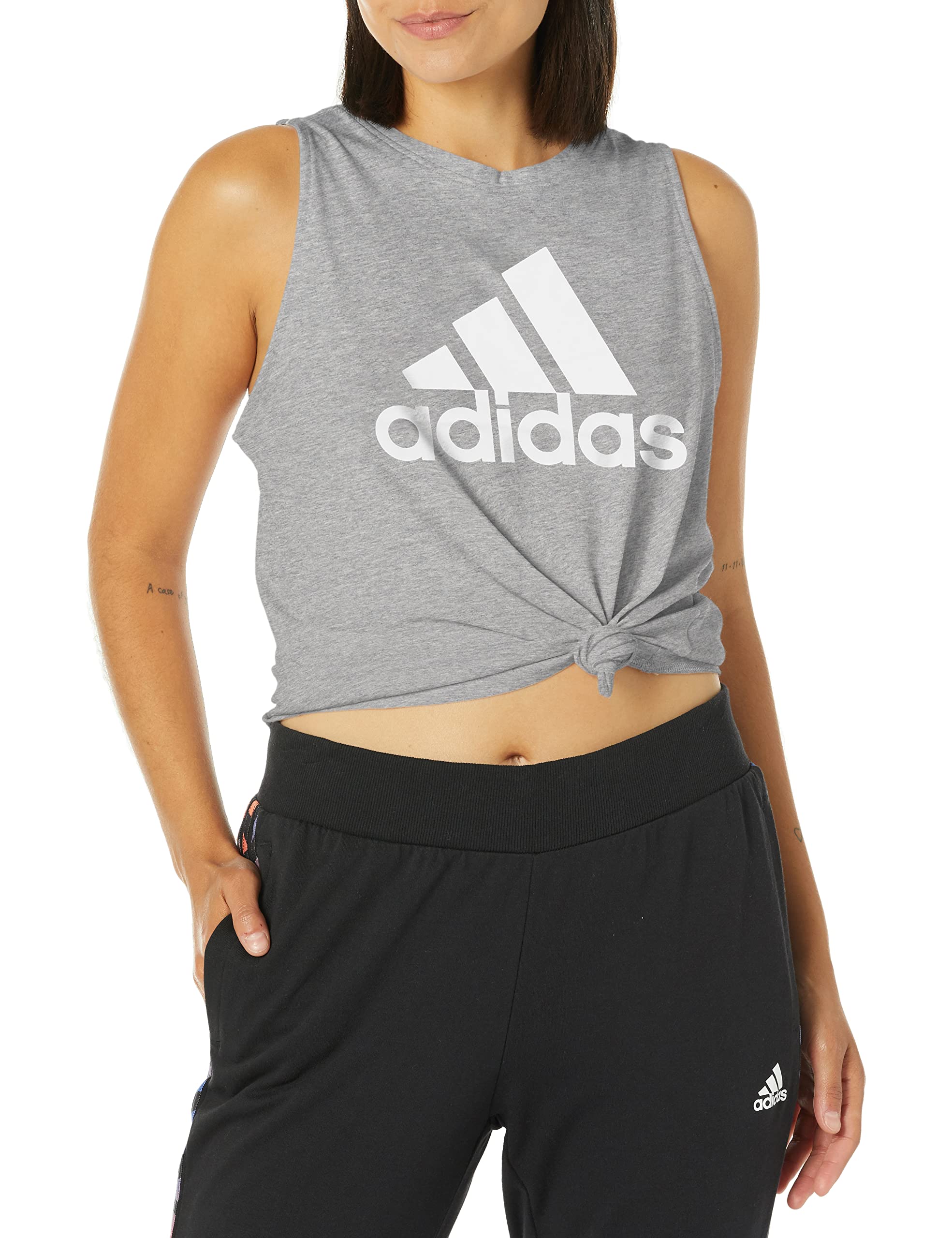 adidas Women's Essentials Big Logo Tank Top - Soft Breathable Workout Shirt for Yoga, Gym & Running | Athletic Performance Apparel