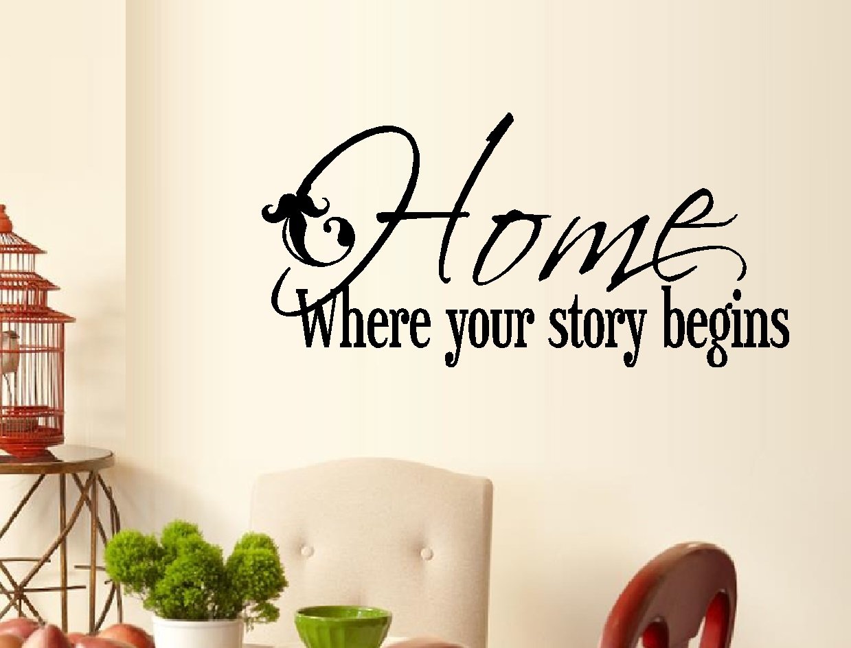 BestPricedDecals Home Where Your Story Begins - Premium Wall Decal Sticker for Home Decor, 12