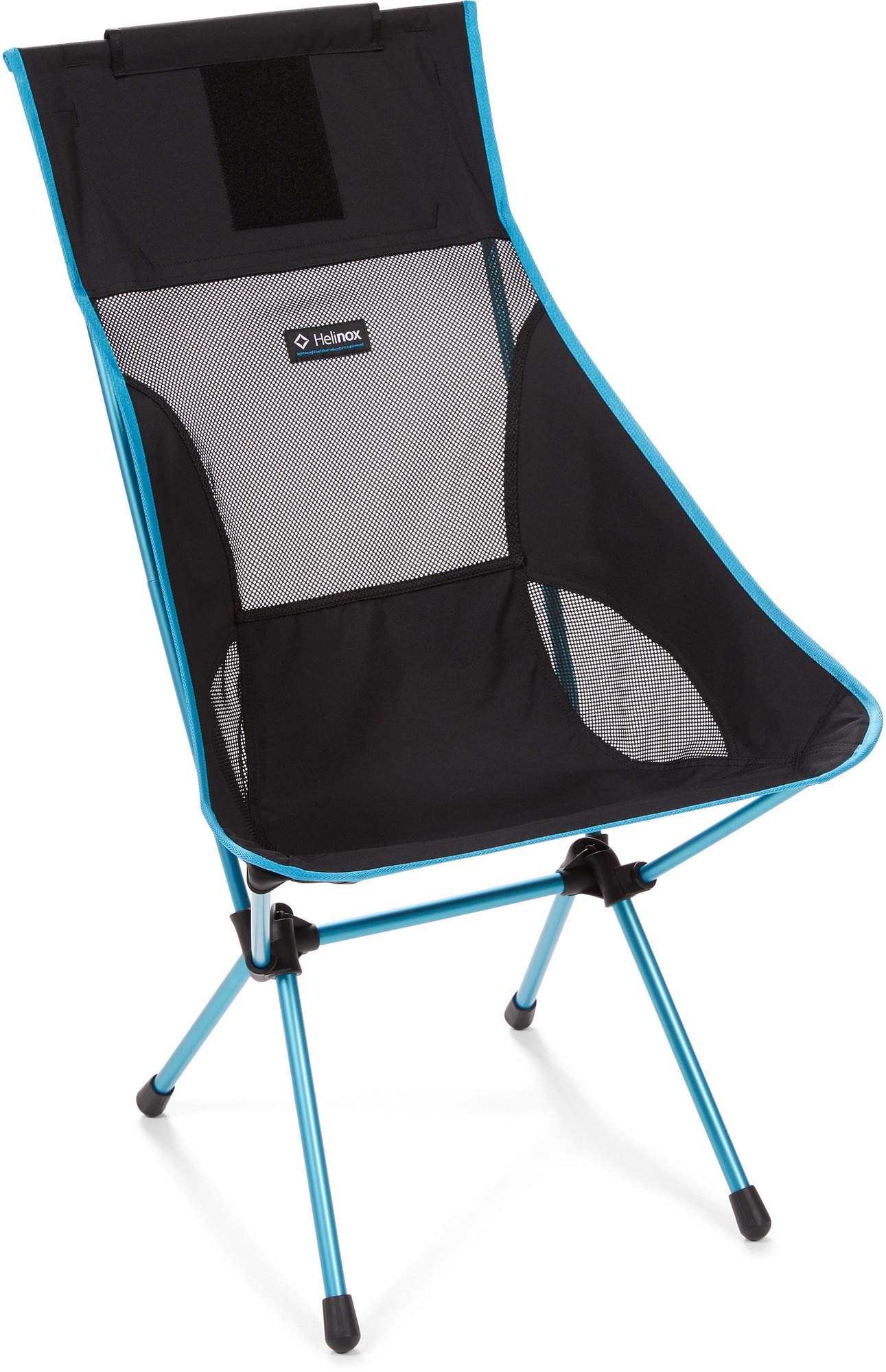 Helinox Sunset Chair - Lightweight High-Back Compact Folding Camping Chair with Storage Pockets (Black) - Perfect for Outdoor Adventures, Beach Trips, and Backpacking