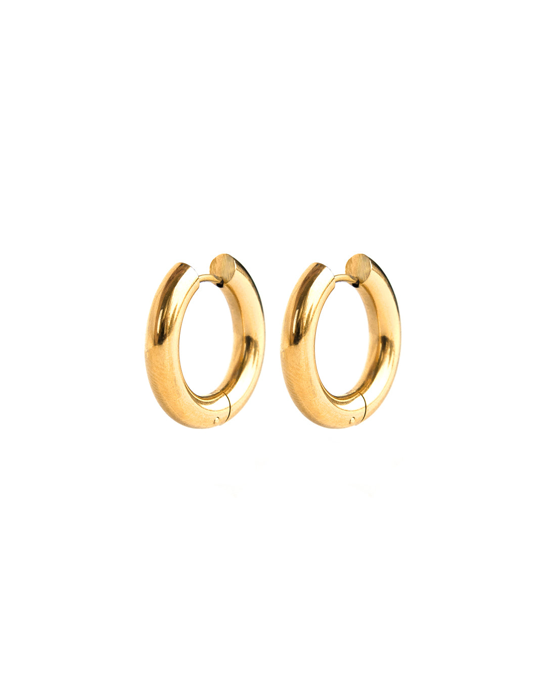 Hugo Gold Hoop Earrings for Women - 14K Gold Plated Hoop Earrings - Classic Circle Dangle Earrings for Everyday Wear, Party & Gift Giving